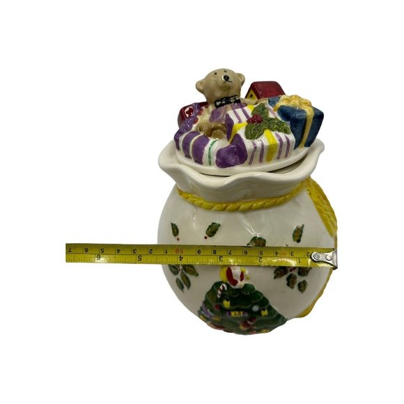 Spode 7.5" Santa's Sack Canister Toy Bag Jar with Sealed Lid - Picture 7 of 7